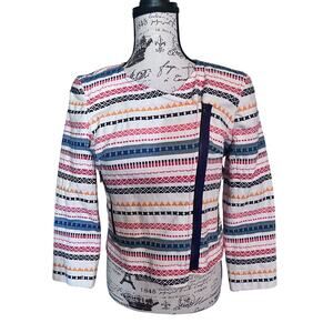 Trina Turk Size 4 Cropped Side Zipper Fully Lined Jacket